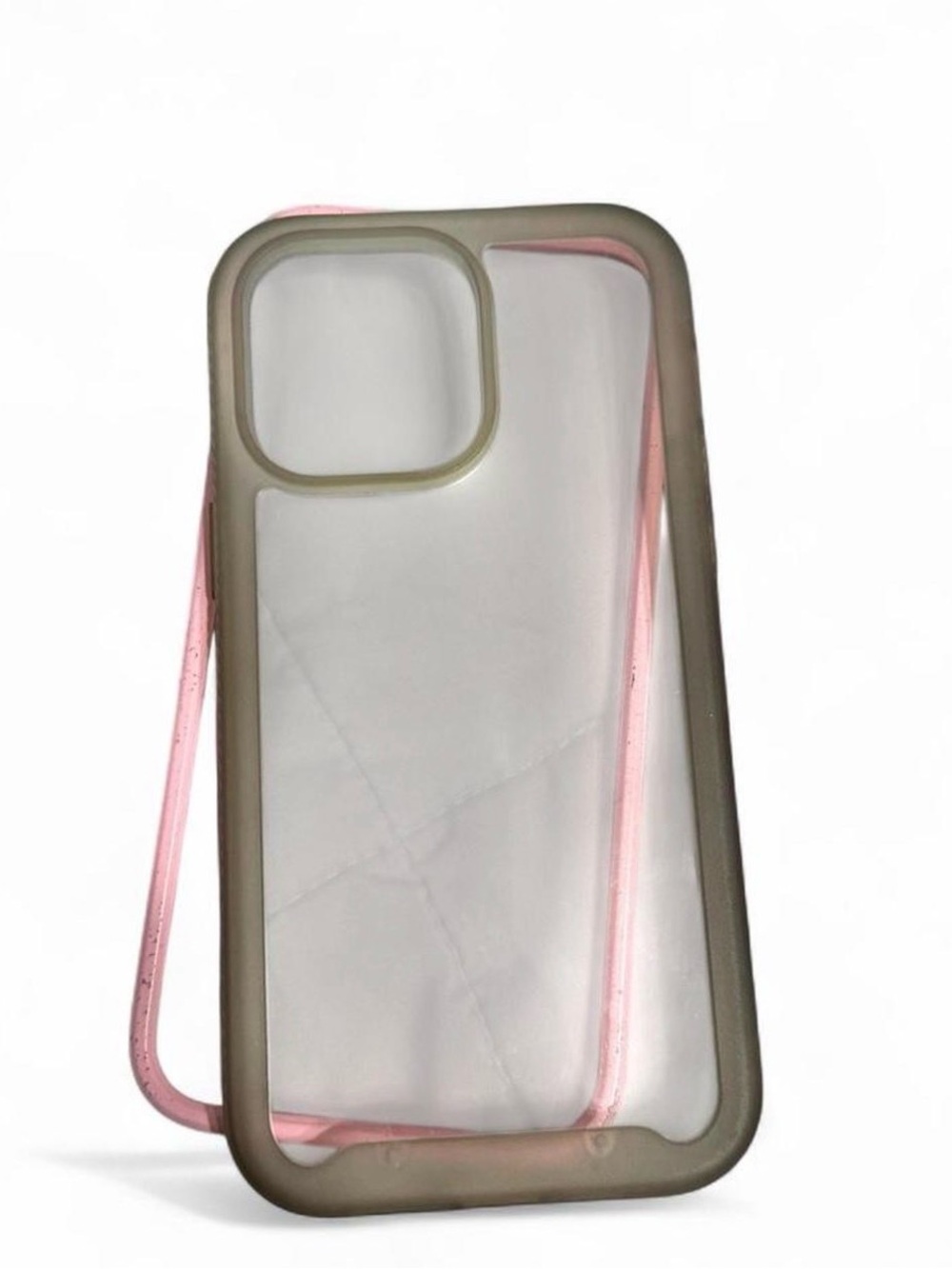 Pink and Gray Phone Case (iPhone 14 Pro Max)
